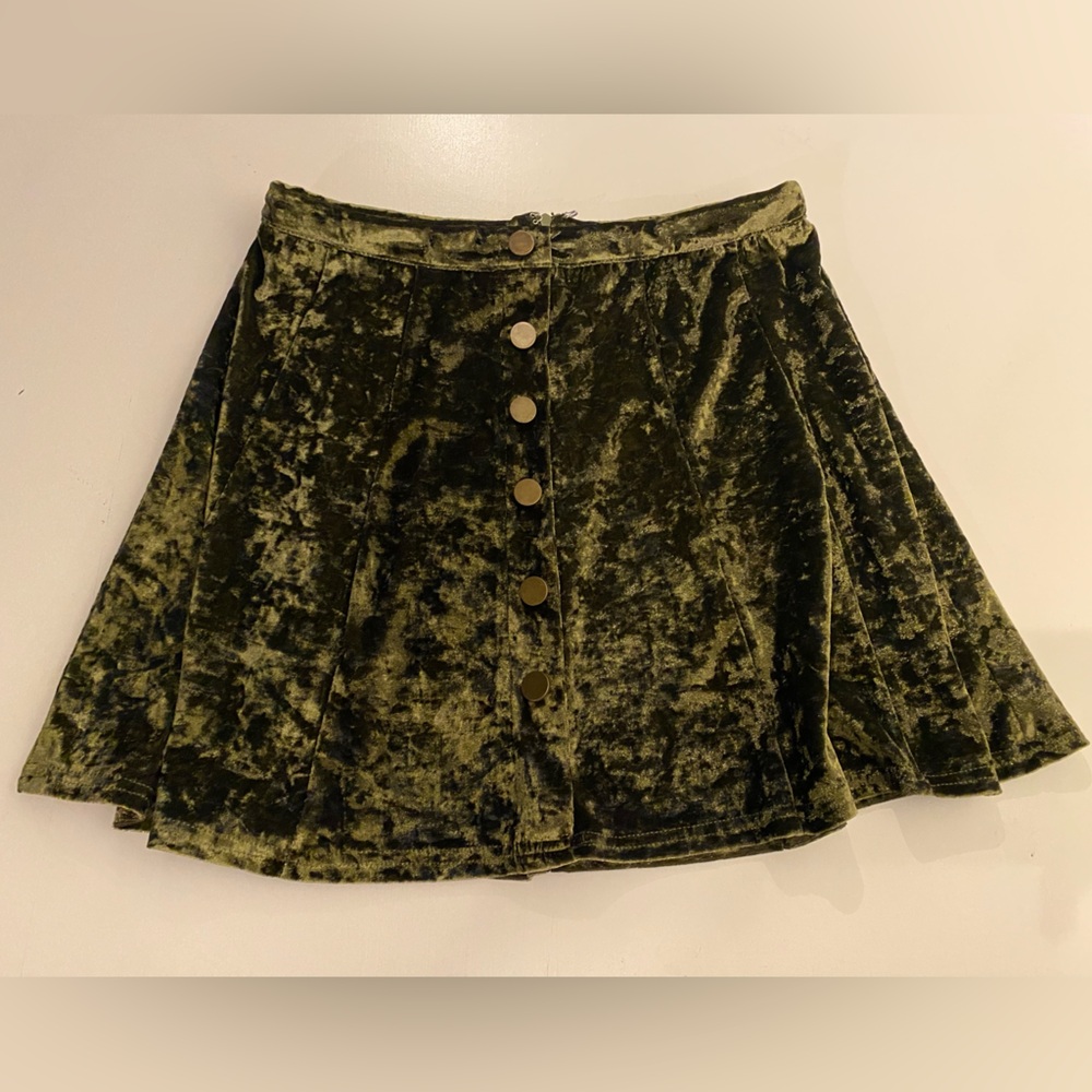 Velvet Mini Skirt